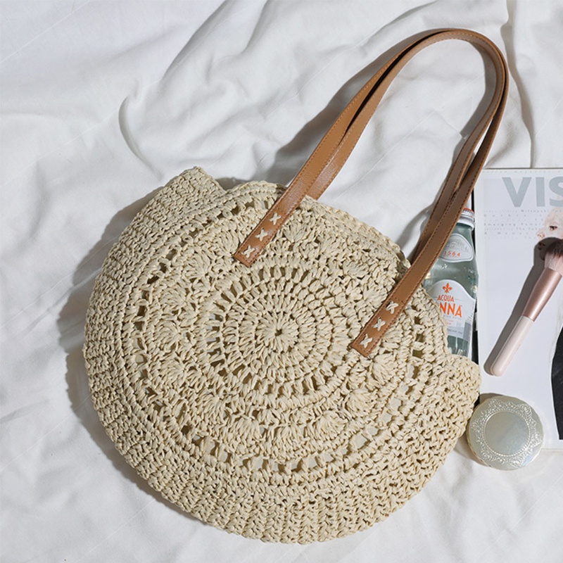 Túi Xách Đan Cói Cỡ Lớn Thời Trang Vintage Cho Nữ