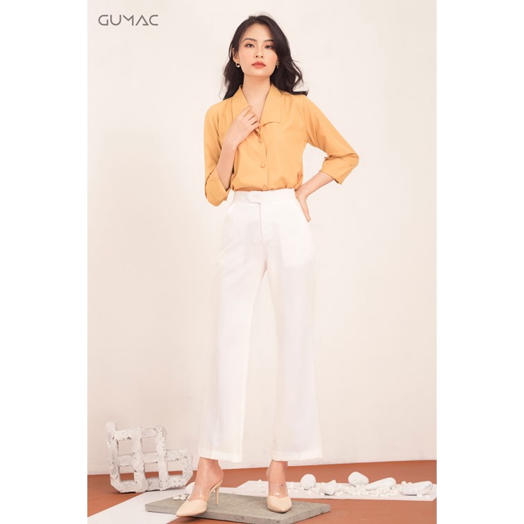 [Mã WABRGU72 giảm 10% tối đa 50k đơn 250k] Quần ống suông có li QA519 GUMAC | BigBuy360 - bigbuy360.vn