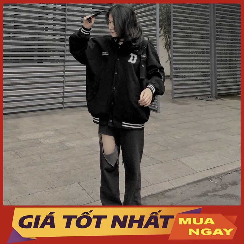Áo Khoác Bomber Thêu DAVIES Hàng Quảng Châu M1801