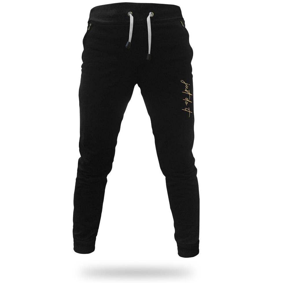 (Mã Flezp) Quần JOGGER Dài Có Dây Kéo Chính Hãng YKK motif JUST DO IT