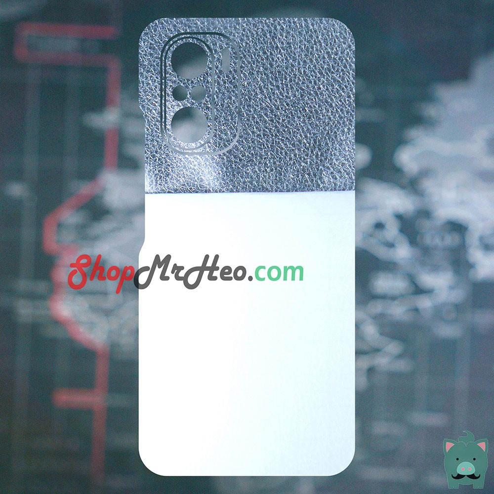 Skin Dán Mặt Sau Lưng Vân 3D Xiaomi Redmi K40 - K40S - Poco F3 - Redmi K40 Gaming - Carbon, Hình hộp, Nhám, Vân Da