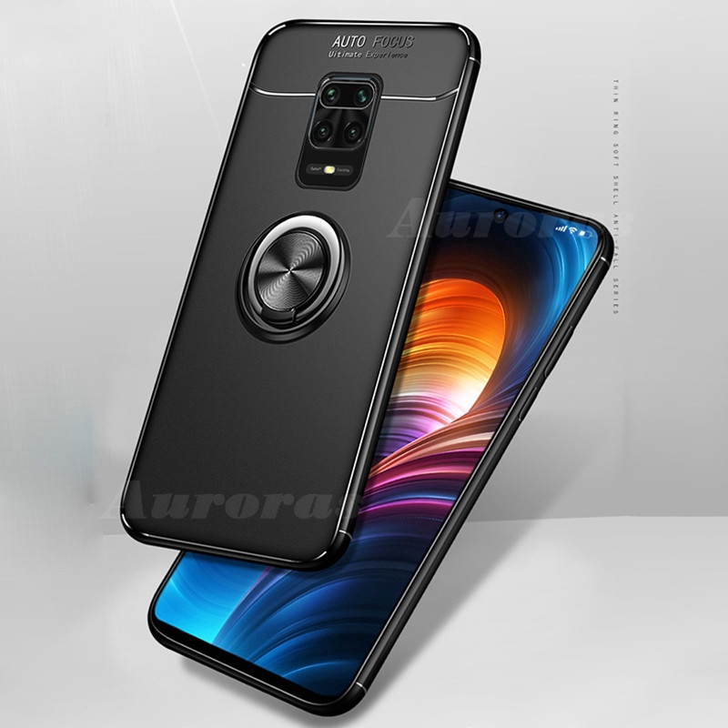 Ốp điện thoại silicon có nhẫn đỡ cho Xiaomi Redmi Note 9S Redmi Note 9 Pro Max
