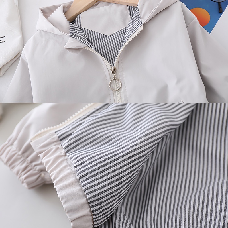 Áo Khoác Họa Tiết Hoạt Hình Phong Cách Hàn Quốc Thời Trang Thu Đông Dành Cho Trẻ