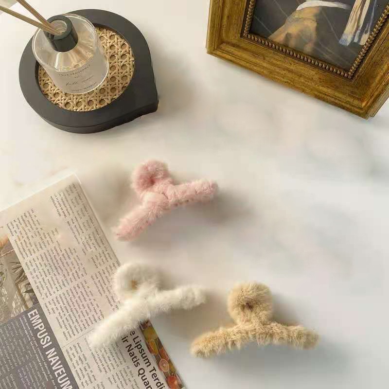 Kẹp Tóc Hình Cá Mập Phủ Lông Nhiều Màu Sắc Ngọt Ngào Thời Trang Hàn Quốc Cho Nữ