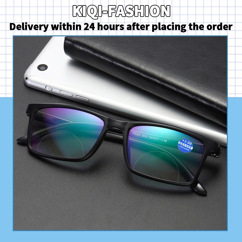 Kính Cận Thị Gọng Vuông Mỏng Nhẹ Bằng Titan Nguyên Chất Đơn Giản Cho Người Lớn Tuổi