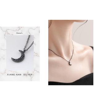 🍬🍬Dây chuyền bạc 925 mặt trăng đen