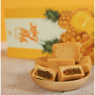 Bánh dứa Hỷ Lạc chính hãng đặc sản Ninh Bình date 90 ngày hộp 6 chiếc 500g