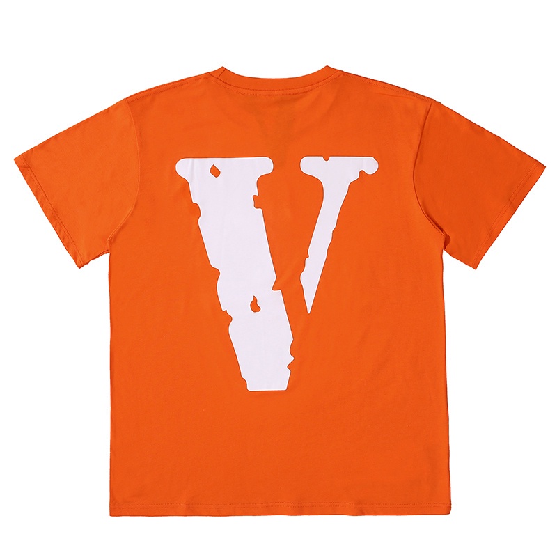 Áo Thun Cotton Tay Ngắn In Chữ Vlone Kiểu Cổ Điển Thời Trang Cho Cặp Đôi