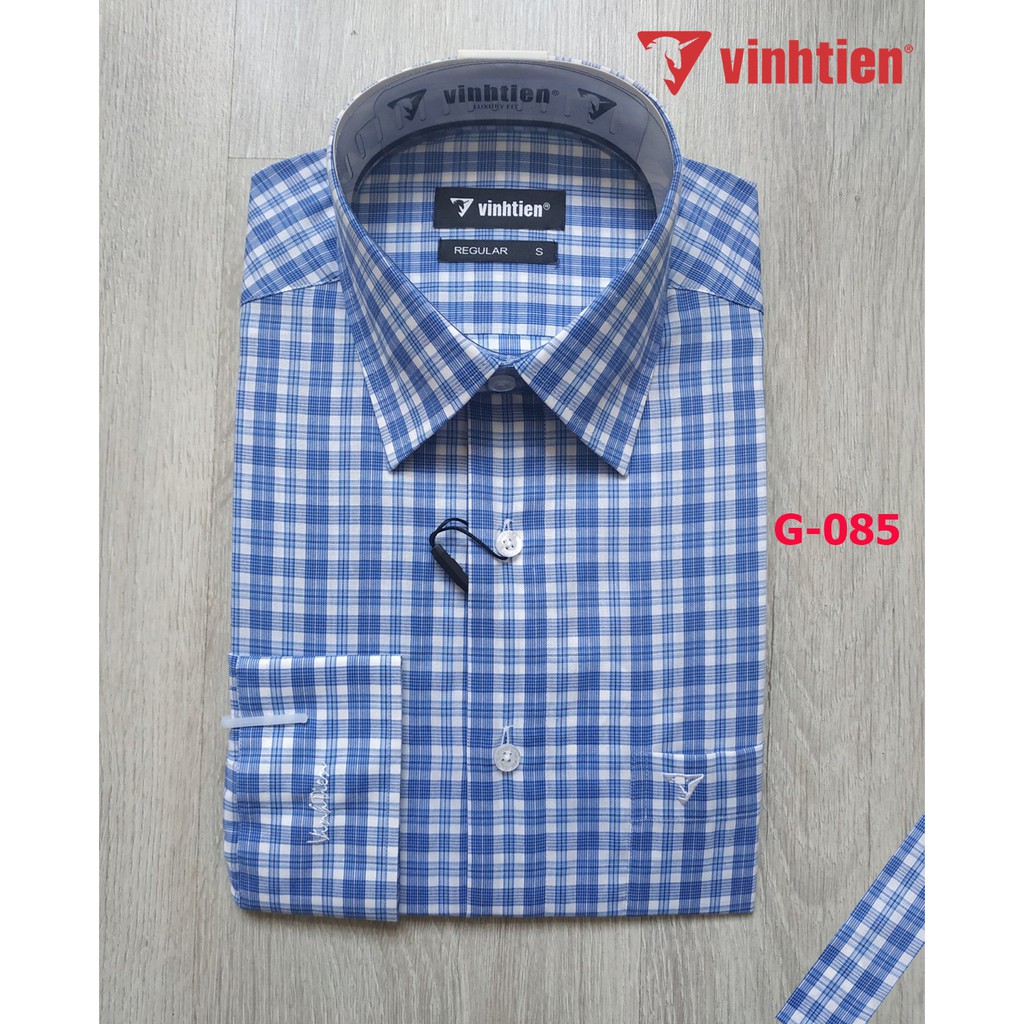 Áo Sơ Mi Dài Tay Dáng Suông Vạt Ngang Vĩnh Tiến Caro AD355 | BigBuy360 - bigbuy360.vn