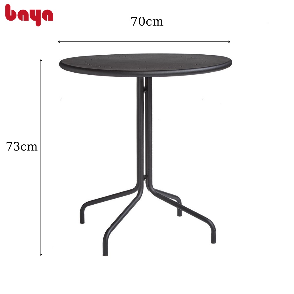 Bàn Ngoài Trời BAYA CAFE ROYALE Chất Liệu Thép Sơn Tính Điện Thiết Kế Bo Tròn Hiện Đại 1068924