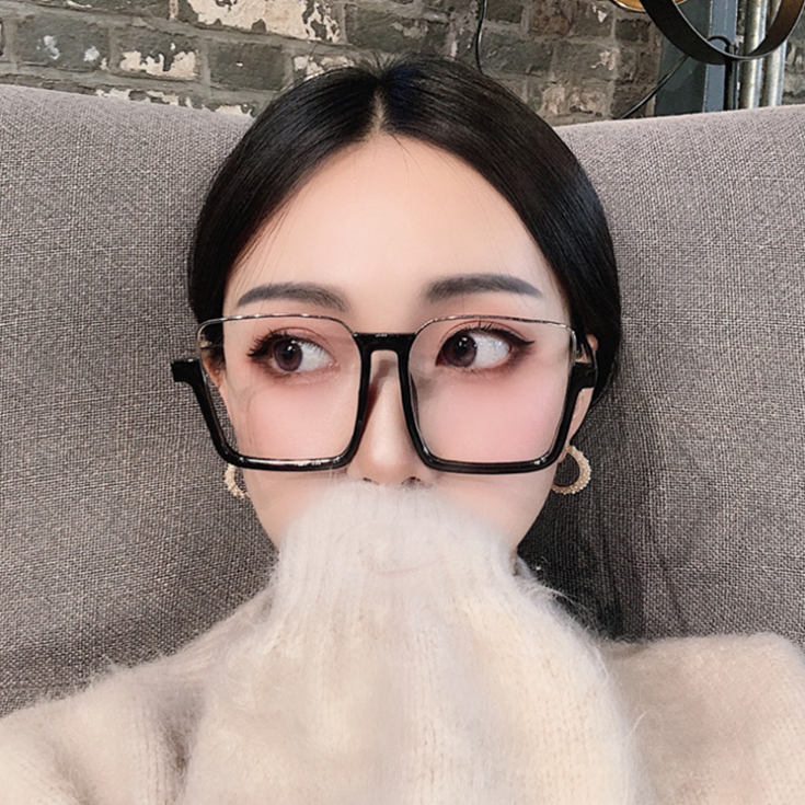 Mắt Kính Gọng Lớn Chống Ánh Sáng Xanh Phong Cách Retro