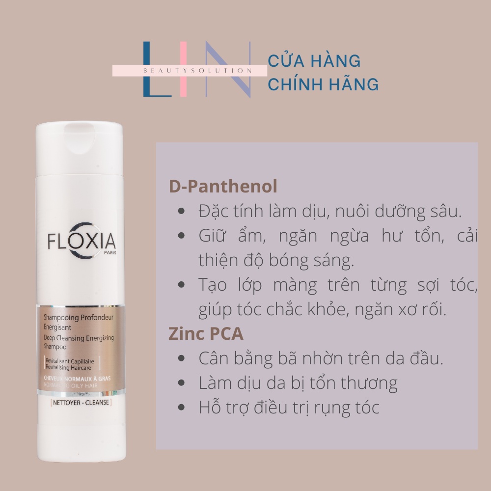 FLOXIA ANTI DANDRUFF/ DEEP CLEANSING ENERGIZING TO DRY HAIR/ OILY HAIR - Dầu gội thích hợp cho nhiều tình trạng da