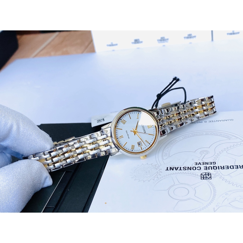 Đồng Hồ Nữ CITIZEN Eco-drive EW1584-59A Chính Hãng Tặng Dây Da Cao Cấp