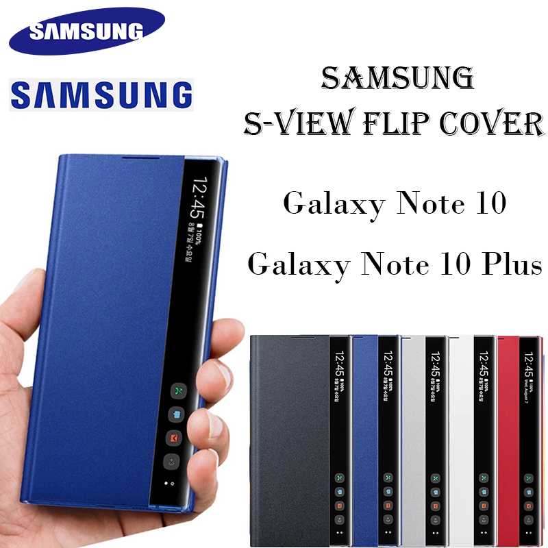 Ốp lưng Mirror Clear View Samsung Galaxy Note 10 Note 10 Plus Smart View Flip Cover Bảo vệ điện thoại thông minh