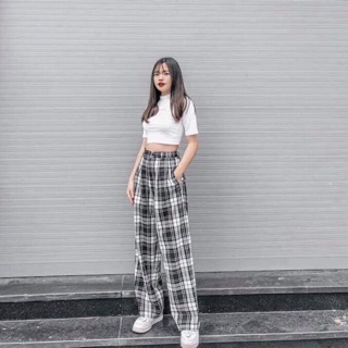 Quần cul dạ kẻ hàn quốc