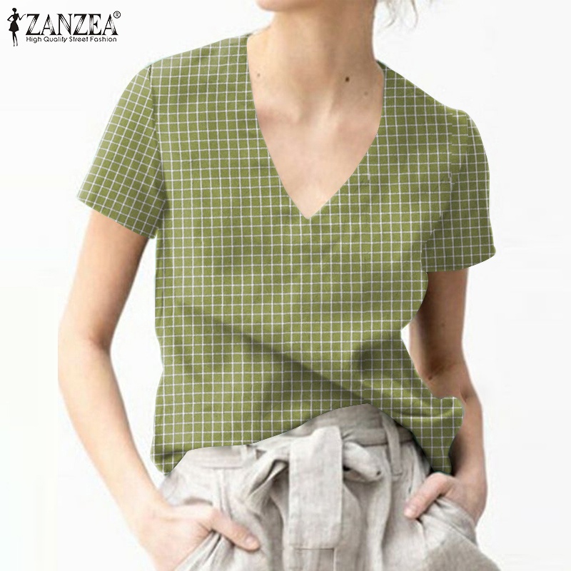 Zanzea Áo Nữ Tay Ngắn Cổ Chữ V Thời Trang Quyến Rũ