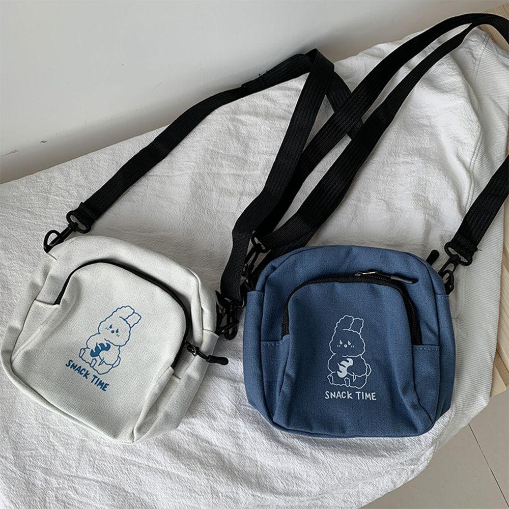 Túi Đeo Chéo Canvas Màu Sắc Xinh Xắn Cho Nữ