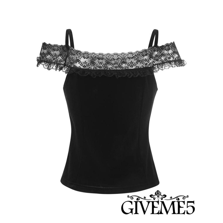 Áo Hai Dây Cổ Vuông Viền Ren Cắt Thấp Quyến Rũ Thời Trang Xuân Hè Cho Nữ