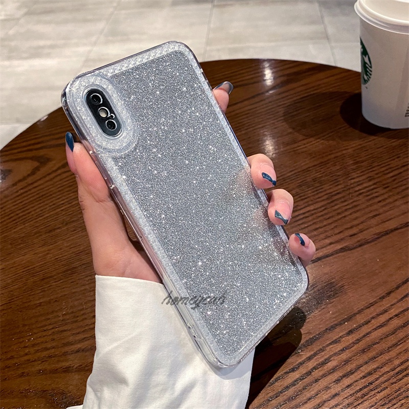 Ốp Điện Thoại Mềm Trong Suốt Chống Sốc Lấp Lánh Cho iPhone 12 11 Pro MAX X XR XS MAX ip12