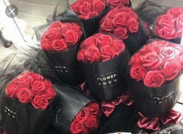 Hoa hồng sáp bó 10 bông