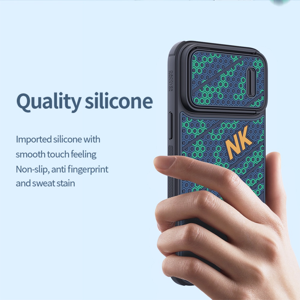 Ốp Điện Thoại NILLKIN Chống Sốc Họa Tiết Tổ Ong Cho iPhone 14