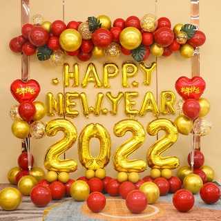 Set bóng Happy New Year trang trí chúc mừng năm mới 2023