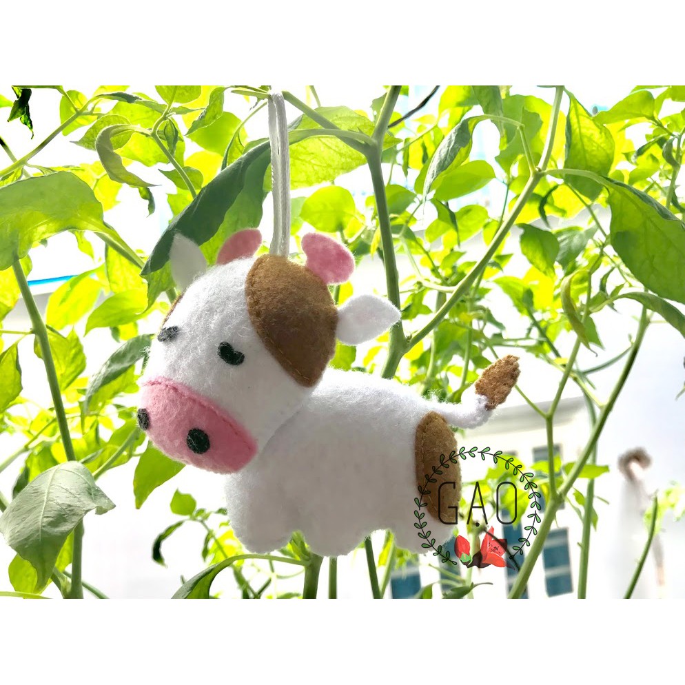 Móc khoá, treo nôi Bò Con - handmade siêu cute