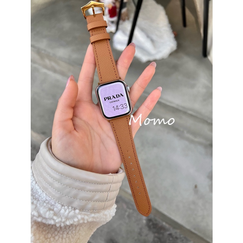Dây Đeo Bằng Da Dành Cho Đồng Hồ Smart Watch Series 7 6 SE 5 4 3 2 1 41mm 45mm 40mm 44mm 42mm 38mm