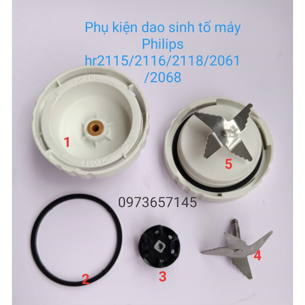 Phụ kiện dao xay sinh tố máy xay philip HR2115, HR2116, HR2117, HR2118, HR2061, HR2067, HR2068 - Linh phụ kiện Trang Diệ