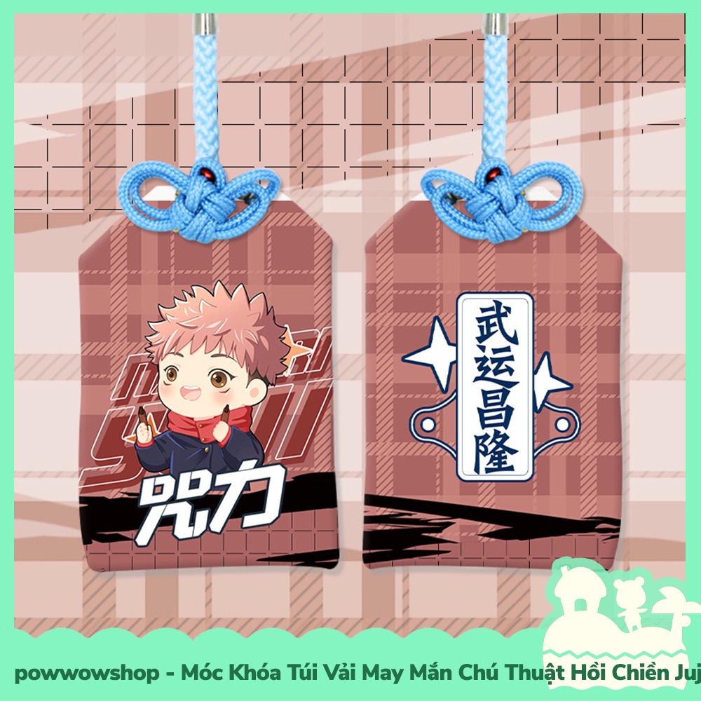[Sẵn VN - Hỏa Tốc] Móc Khóa Vải May Mắn Phong Cách Anime Manga Jujutsu Kai.sen