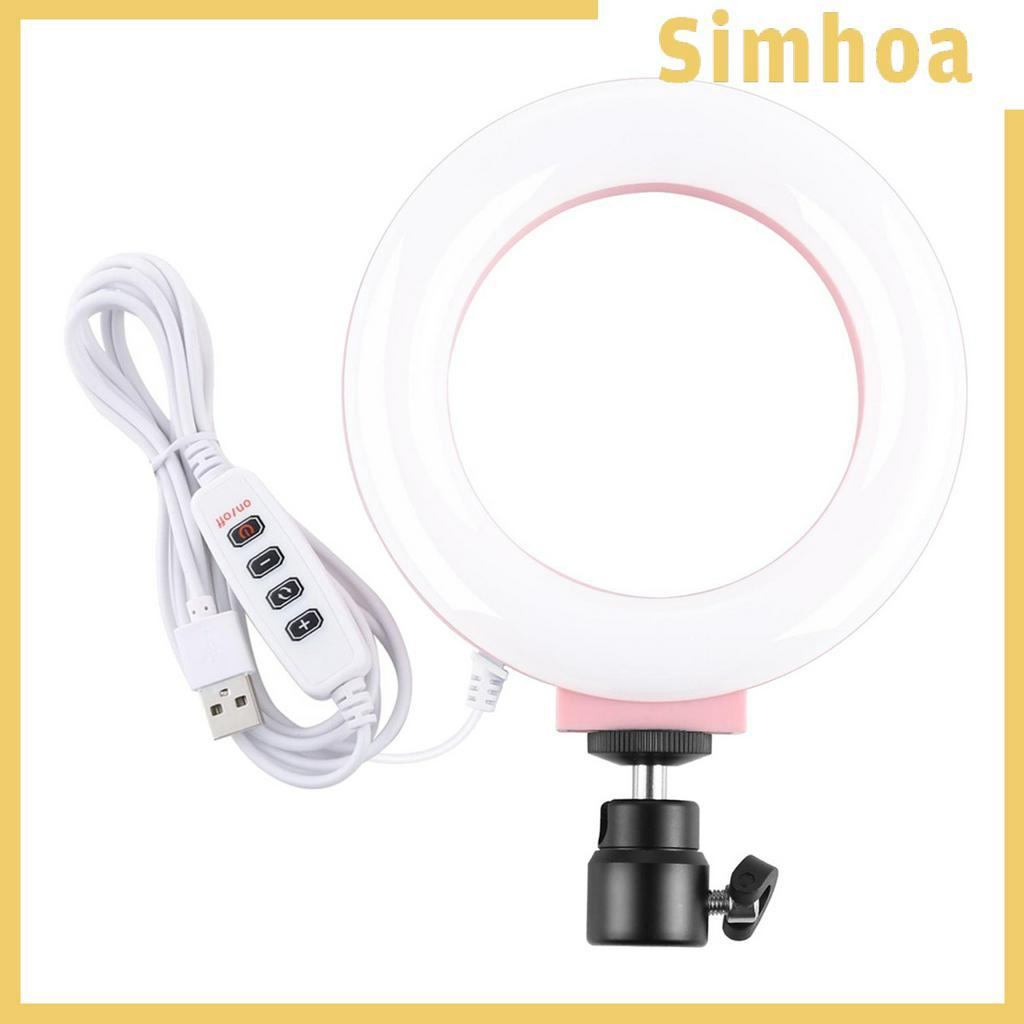 Vòng Đèn Led Chụp Ảnh Selfie Ba Màu Có Cổng Sạc USB