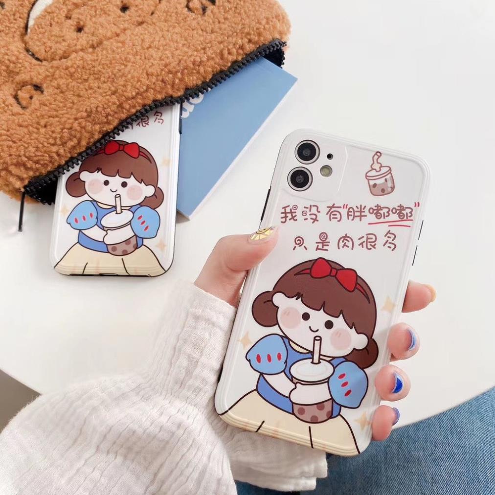 Ốp lưng iphone Cô gái béo trà sữa IMD 6/6plus/6s/6s plus/6/7/7plus/8/8plus/x/xs/xsmax/11/11pro/11 promax DT06- Dino Case