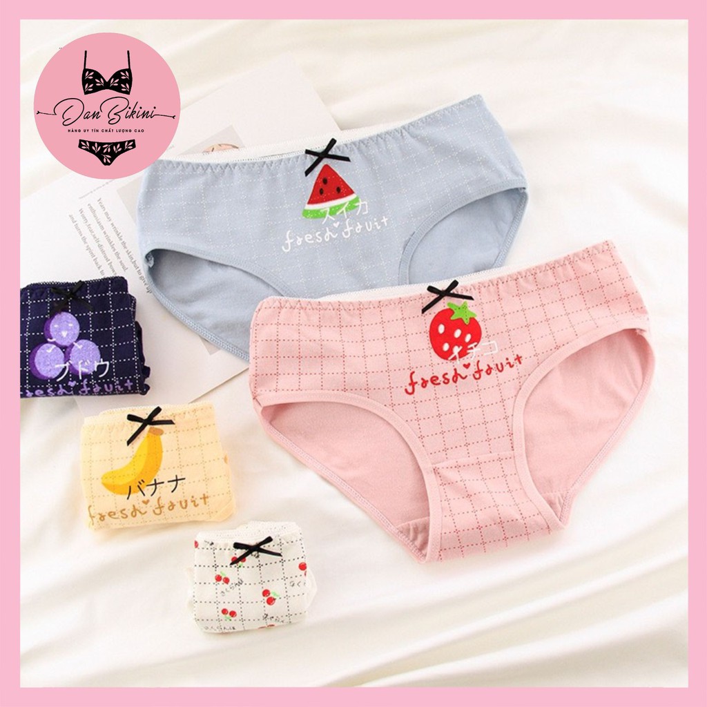 Quần Lót Nữ Cotton 100% kháng khuẩn thiết kế hoa quả tôn dáng sexy mã 030