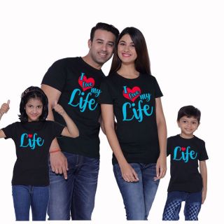 Áo gia đình cổ tròn