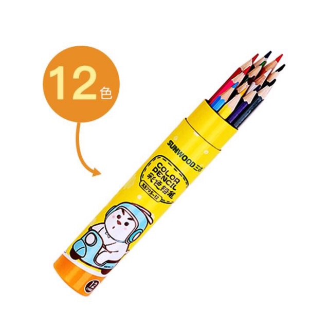 Hộp bút chì màu Minion 12 màu ngắn /24 màu ngắn