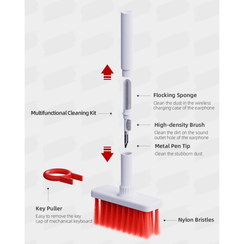 Dụng cụ vệ sinh HDOORLINK đa năng trong một tiện lợi dành cho bàn phím máy tính bluetooth