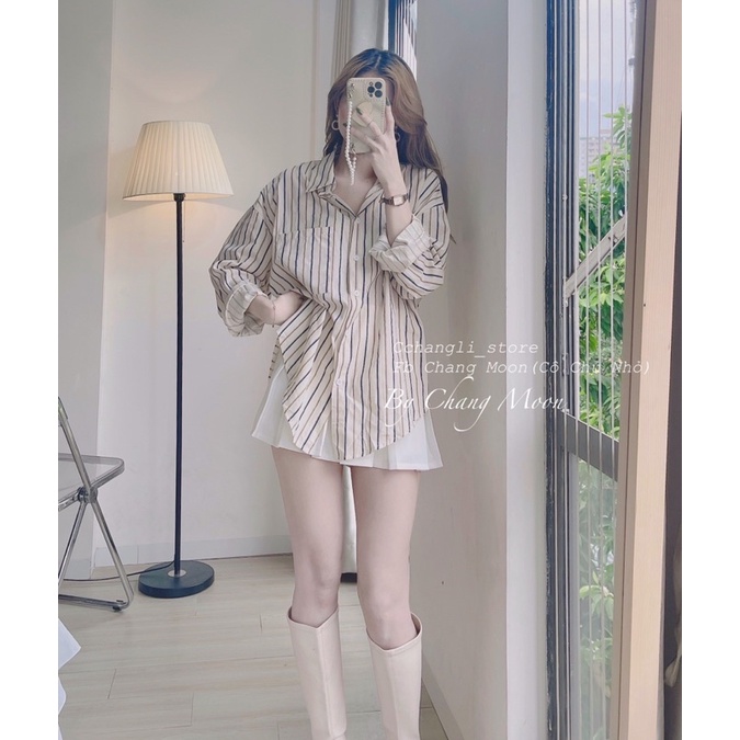 Sơ mi kẻ sọc( ảnh shop chụp)