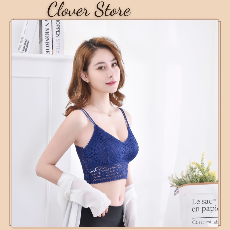 Áo Bra Ren Dây Kép Nâng Ngực, Áo Lót Ren Thoang Mát - 8812