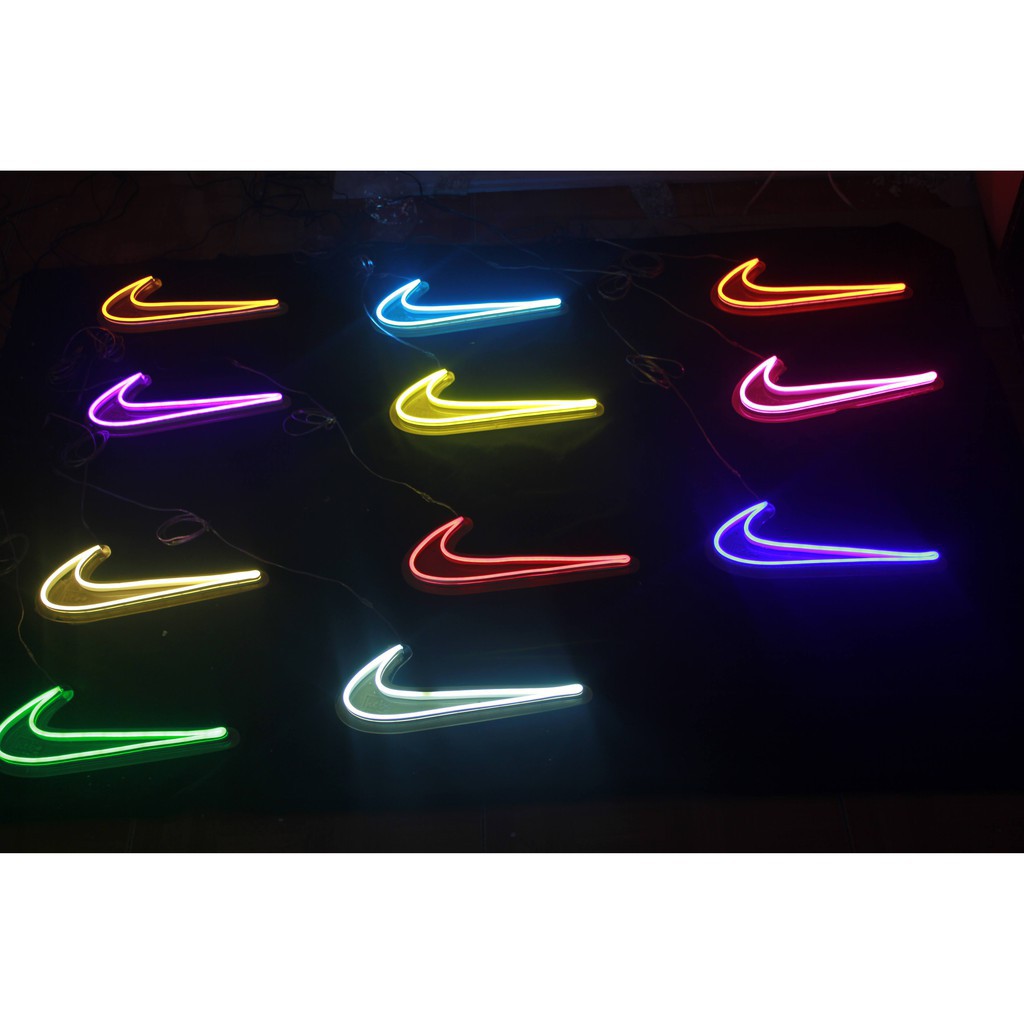 Đèn led Neon trang trí hình logo Nike| Đèn neon trang trí phòng ngủ, treo tường