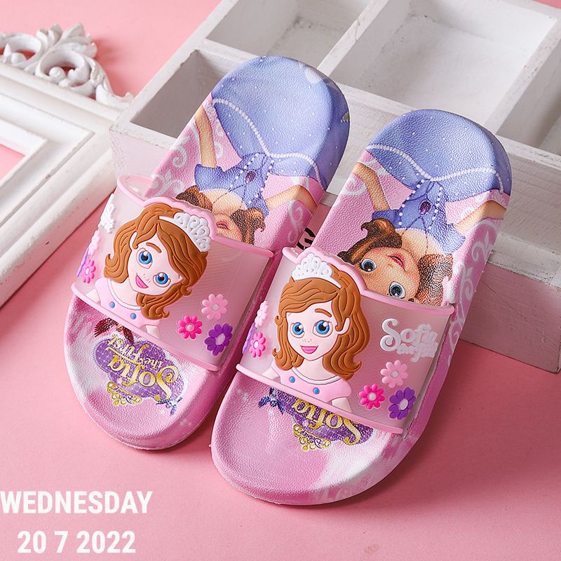 Dép lê, dép eosa cho bé gái hình công chúa cao cấp siêu mềm êm chân bé