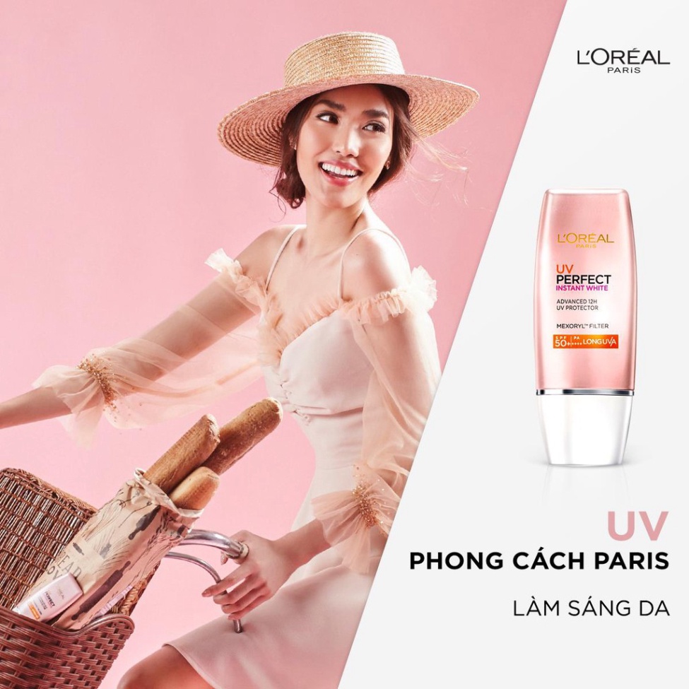 Kem Chống Nắng L'Oréal Dưỡng Sáng Da Tức Thì UV Perfect Rosy White 15ml