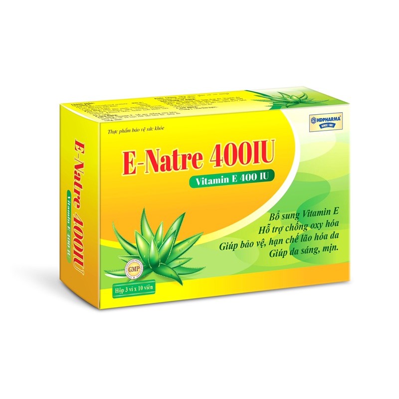 VITAMIN E NATRE  40.000 mcg hỗ trợ làm đẹp da, chống lão hóa - Hộp 30 viên
