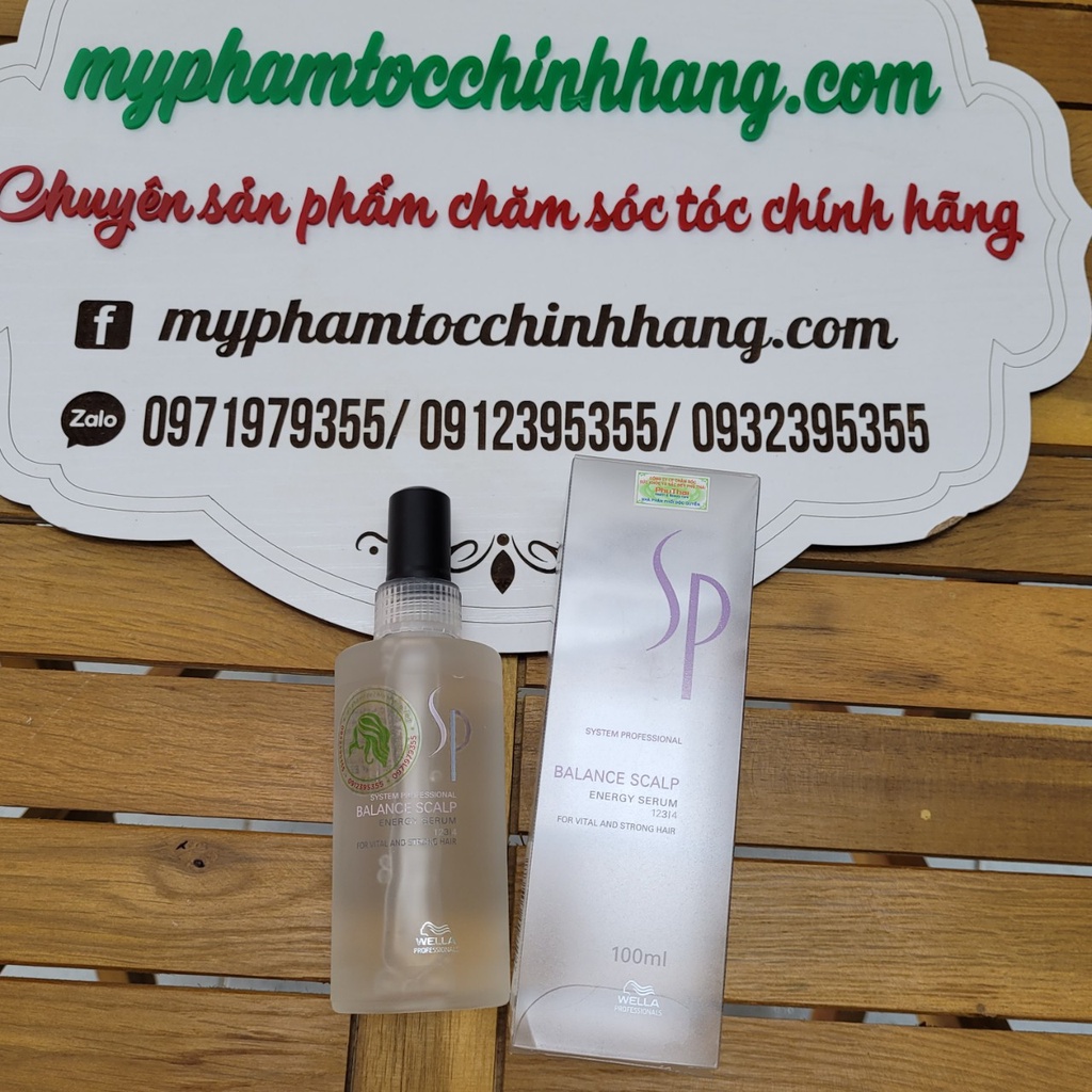 TINH CHẤT CHỐNG RỤNG TÓC & CÂN BẰNG ẨM DA ĐẦU SP wella Balance Scalp Energy Serum 100ml