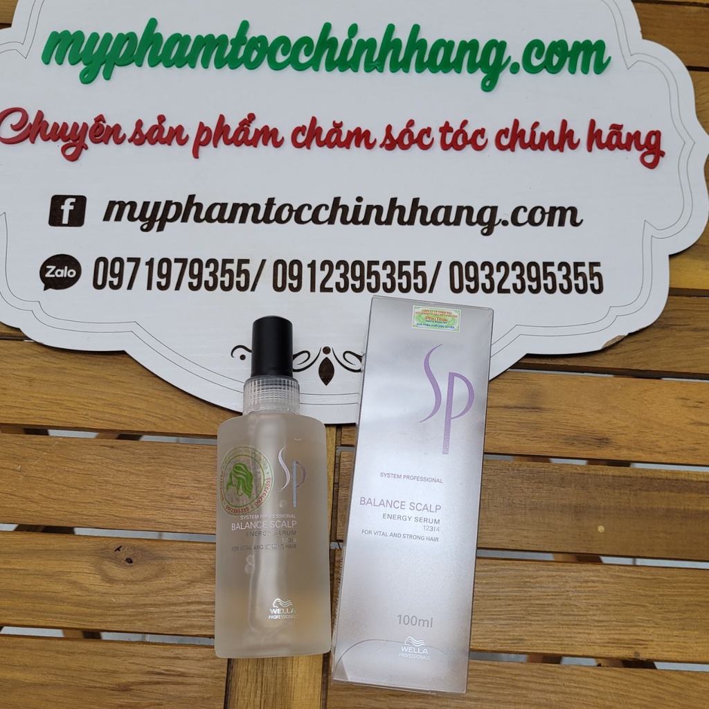 TINH CHẤT CHỐNG RỤNG TÓC &amp; CÂN BẰNG ẨM DA ĐẦU SP wella Balance Scalp Energy Serum 100ml