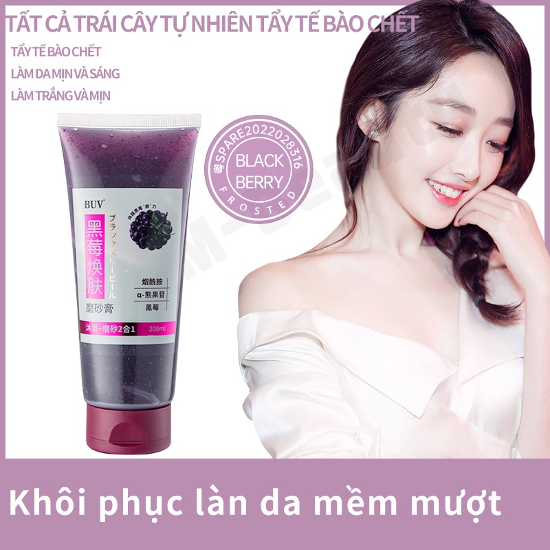 làm giàu với chiết xuất dâu đen để làm sạch và dưỡng ẩm da tẩy tế bào chết body cocoon muối  tắm sữa bò