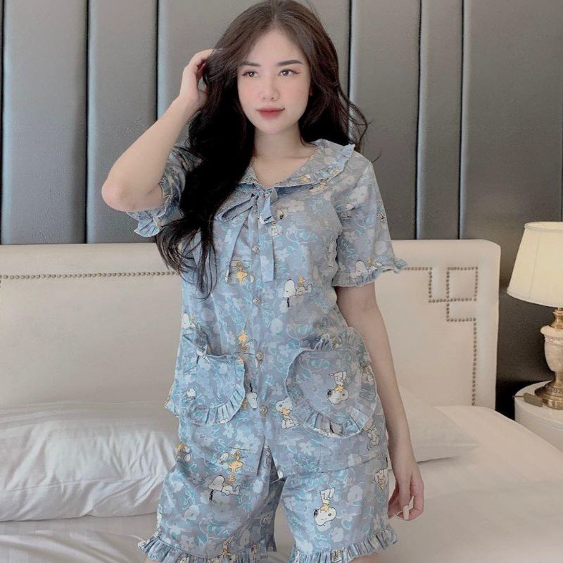 Đồ bộ pijama, bộ lụa satin cộc đùi cao cấp mềm mịn, thoáng mát hoạ tiết đẹp