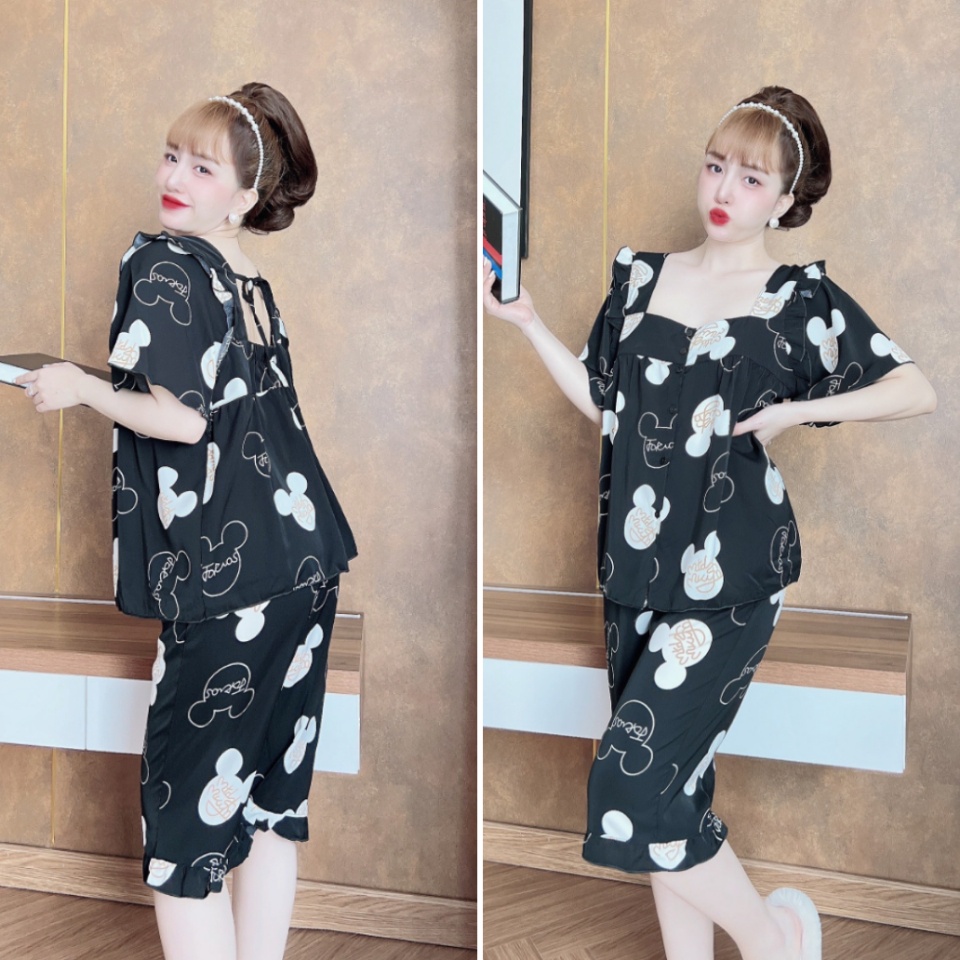 Đồ Bộ Lửng Bigsize 50-100kg Lụa Mango Cao Cấp