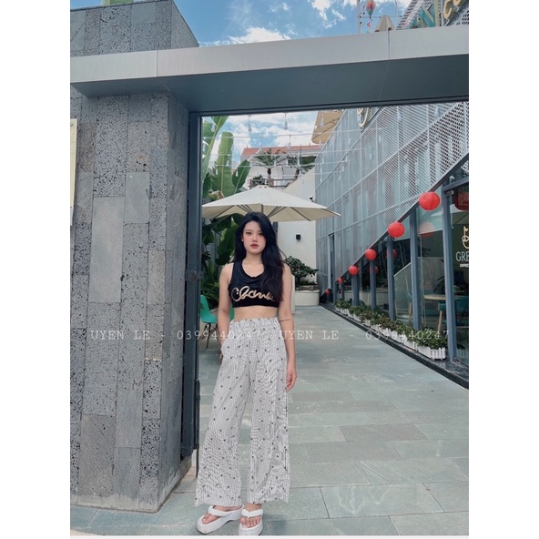 Áo ba lỗ bo chữ kim sa