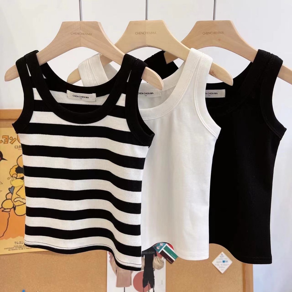 Áo Thun Cotton Sát Nách Thoáng Khí Thân Thiện Với Da Thời Trang Mùa Hè Cho Bé Trai 0715