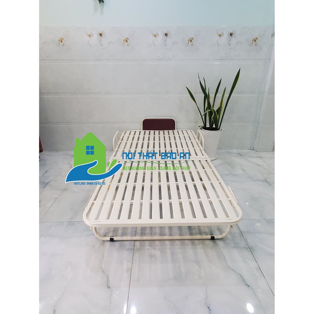 Giường sắt xếp di động mẫu mới kích thước 1mx2m và 1m2x2m